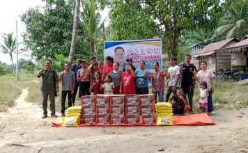 Relawan Andreas Lani Salurkan Bantuan Banjir di Temiang Sawi