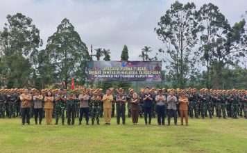 Setahun Bertugas Diperbatasan RI – Malaysia, 350 Prajurit TNI Kembali Ke Yonarmed 16/Tumbak Kaputing