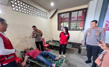 Gandeng PMI, Polres Landak Gelar Bakti Sosial Donor Darah