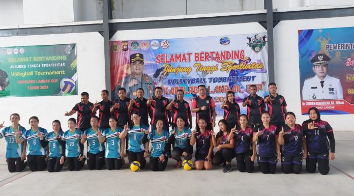 44 Tim Berlaga Dalam Event Volleyball Tournamet Kapolres Landak Cup