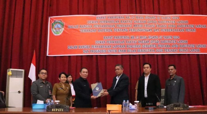 Pemkab Bersama DPRD Landak Sepakati Raperda Perlindungan dan Pemberdayaan Petani Diperdakan