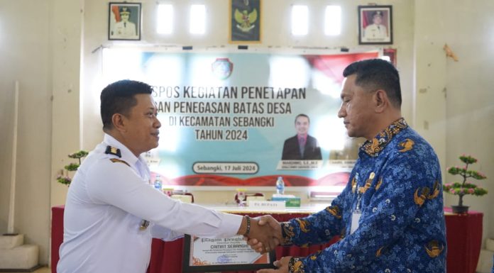 Gutmen Hadiri Ekspose Penetapan dan Penegasan Batas Desa di Sebangki