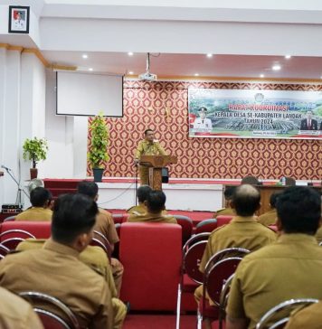 Rakor Kepala Desa se Kabupaten Landak, Gutmen Ingatkan Kades Beri Pelayanan Terbaik ke Masyarakat