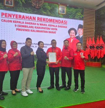 Karolin – Erani Terima Rekomendasi PDI Perjuangan Maju Pilkda Landak
