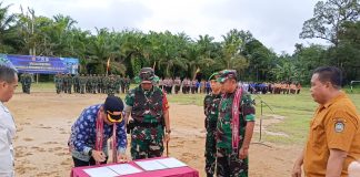 Kasrem 121/ABW Tutup Kegiatan TMMD Reguler ke- 121 Kodim 1210/LDK