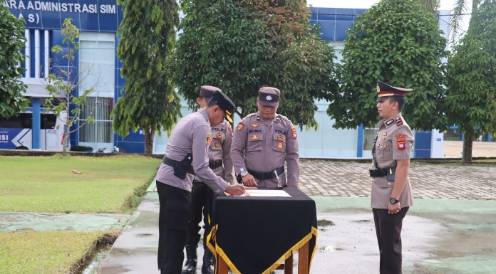Kapolres Landak Pimpin Sertijab Kasat Samapta Hingga Kapolsek Sebangki dan Meranti