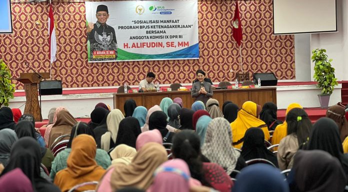 Karolin Sampaikan Edukasi Pentingnya Pekerja Miliki BPJS Ketenagakerjaan