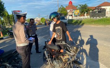 Polisi Tindak Sejumlah Kendaraan Berknalpot Brong