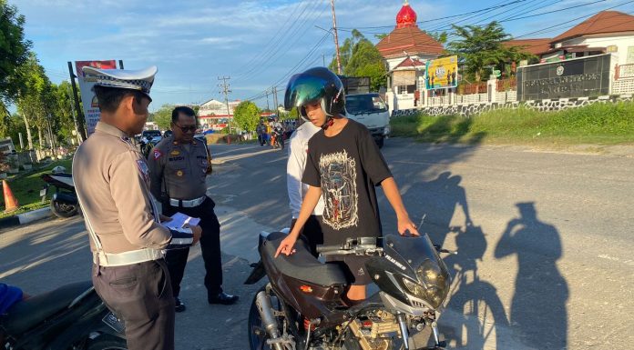 Polisi Tindak Sejumlah Kendaraan Berknalpot Brong