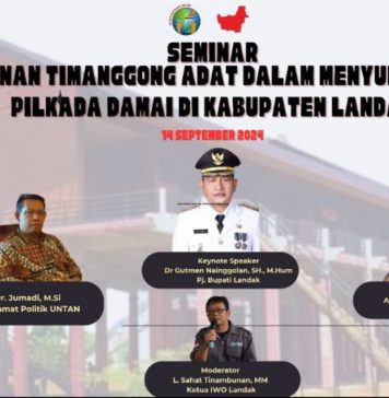 Peran Timanggong Adat Menyongsong Pilkada Damai di Kabupaten Landak