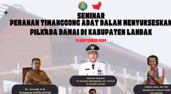 Peran Timanggong Adat Menyongsong Pilkada Damai di Kabupaten Landak