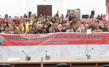 IWO Landak Gelar Seminar Pilkada Damai Bersama Timanggong Adat