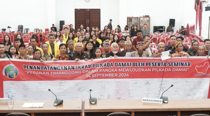 IWO Landak Gelar Seminar Pilkada Damai Bersama Timanggong Adat