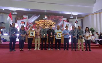 Hasil Pengundian Nomor Urut Paslon Bupati Landak, Karolin-Erani 1, Heri Saman-Vinsensius 2