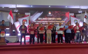 Dua Kandidat Paslon Bupati dan Wakil Bupati Landak Deklarasikan Kampanye Damai