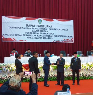 Evy Yuvenalis dan Minadinata Jabat Pimpinan Sementara DPRD Landak