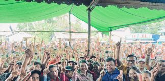 Kampanye di Sungai Laki, Karolin : Program Andalan Kita Pertanian dan Infrastruktur