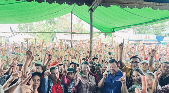 Kampanye di Sungai Laki, Karolin : Program Andalan Kita Pertanian dan Infrastruktur