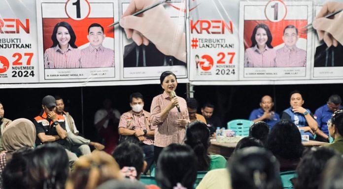 Kampanye di Desa Amboyo Inti, Warga Nyatakan Kompak Dukung Karolin-Erani