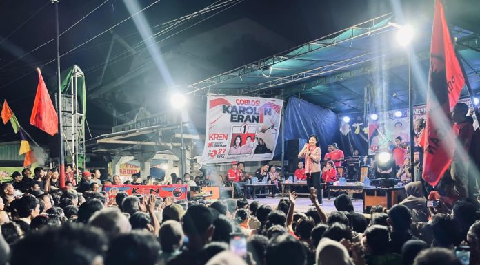Kampanye di Sebadu, Karolin: 40 Persen Anggaran Kita, Untuk Pembangunan Jalan dan Jembatan
