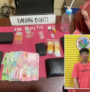 Polisi Amankan Pengedar Sabu di Dusun Binjai Ngabang
