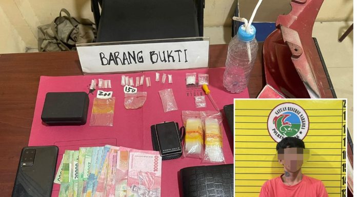 Polisi Amankan Pengedar Sabu di Dusun Binjai Ngabang