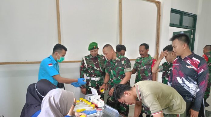 Prajurit Kodim 1210/LDK Jalani Tes Urine