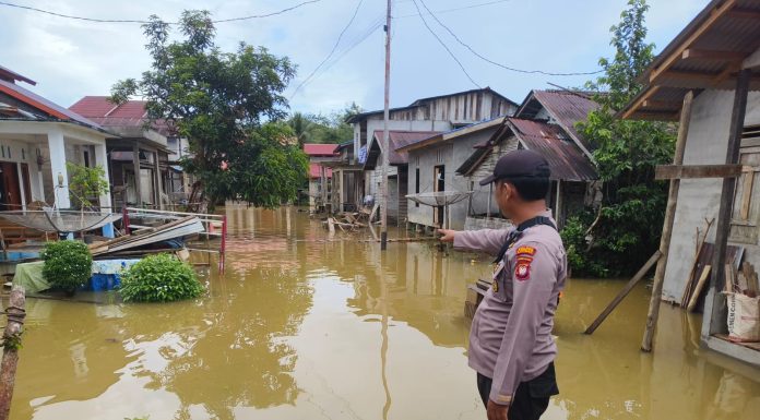 Air Sungai Banyuke Meluap, Sejumlah Rumah Warga dan Akses Jalan di Darit Tergenang Banjir