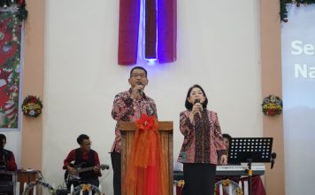 Pj. Bupati Landak Hadiri Perayaan Natal PWKI