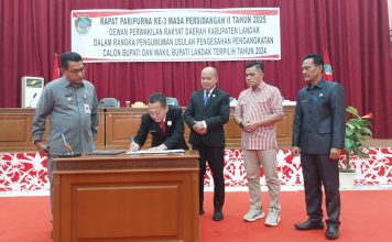 DPRD Landak Gelar Paripurna Pengumuman Usulan Pengesahan Pengangkatan Bupati dan Wakil Bupati Terpilih