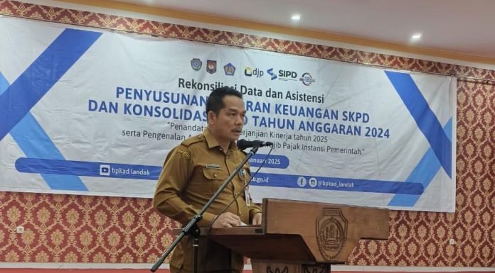 Pj. Sekda Landak Intruksikan SKPD Segera Sampaikan Laporan Keuangan Ke BPKAD