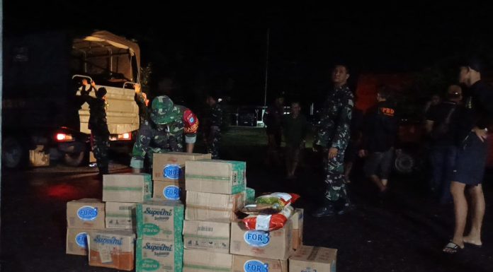 Kodim 1210/LDK Serahkan Bantuan Bagi Korban Banjir di Posko Pengungsian