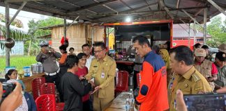 Gutmen Lepas Kepulangan Korban Terdampak Banjir di Posko Pungungsi