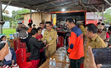 Gutmen Lepas Kepulangan Korban Terdampak Banjir di Posko Pungungsi