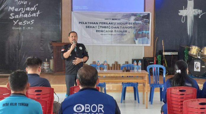 Kades Hilir Tengah Apresiasi Obor Berkat Gelar Sosialisasi PHBS dan Tanggap Bencana Banjir