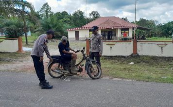 Polsek Sebangki Tertibkan Kendaraan Gunakan Knalpot Brong