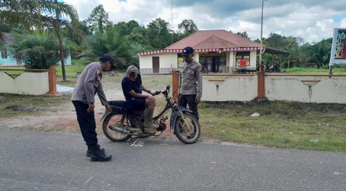 Polsek Sebangki Tertibkan Kendaraan Gunakan Knalpot Brong
