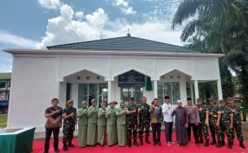 Danrem 121/ABW Resmikan Masjid Al Hudallah Kodim 1210/LDK
