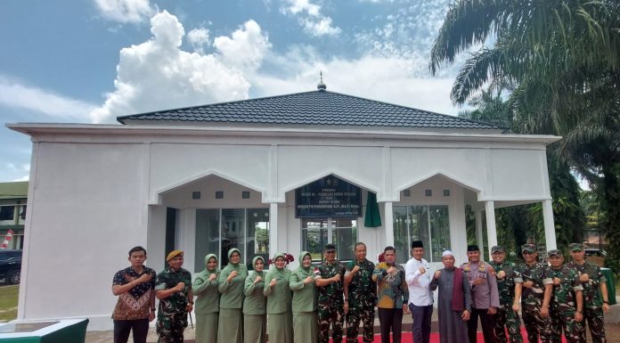Danrem 121/ABW Resmikan Masjid Al Hudallah Kodim 1210/LDK