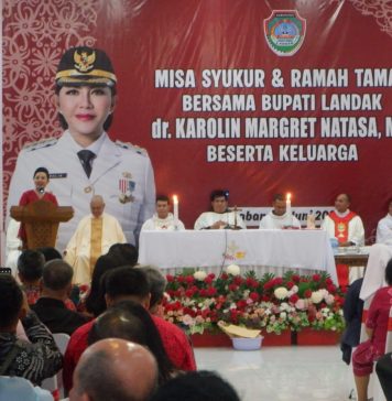 Bupati Karolin Gelar Misa Syukur Masuki Rumah Dinas