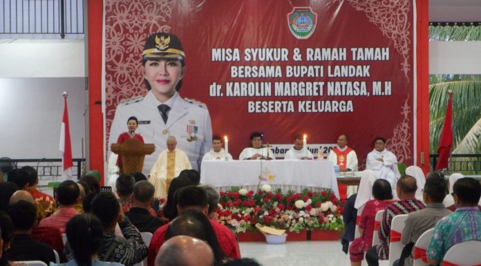 Bupati Karolin Gelar Misa Syukur Masuki Rumah Dinas