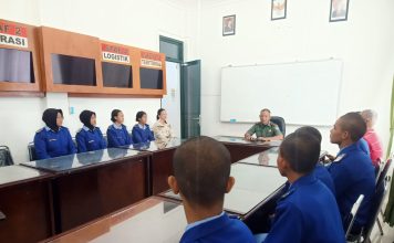 Kasdim 1210/Landak Sambut Siswa SMA Taruna Nusantara, Beri Motivasi Raih Cita-Cita