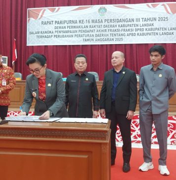 APBD Perubahan Landak 2025 Disahkan, Pendapatan Turun, Belanja Naik