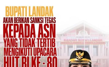 ASN Tak Disiplin Saat Upacara HUT RI ke-80, Bupati Landak Ancam Sanksi Tegas