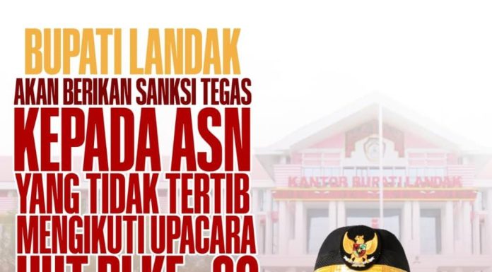 ASN Tak Disiplin Saat Upacara HUT RI ke-80, Bupati Landak Ancam Sanksi Tegas