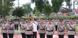 Kapolres Landak Pimpin Sertijab Kasat Lantas dan Kapolsek Jajaran