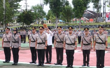 Kapolres Landak Pimpin Sertijab Kasat Lantas dan Kapolsek Jajaran