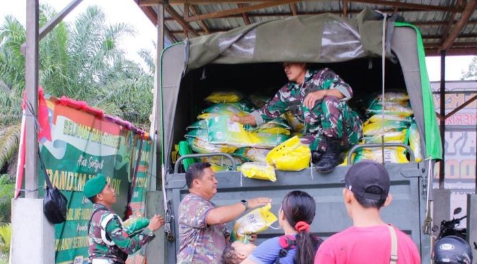 Kodim 1210/LDK Gelar Gerakan Pangan Murah Warga Antusias Serbu Makodim