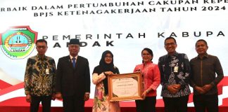 Landak Raih Paritrana Award 2025, Cakupan BPJS Ketenagakerjaan Tertinggi Kedua di Kalbar