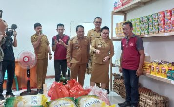 Bupati Karolin Resmikan Gerai Sembako dan BRILink Koperasi Merah Putih Desa Hilir Tengah